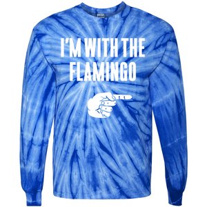 IM With Flamingo Halloween Christmas Funny Gift Tie-Dye Long Sleeve Shirt