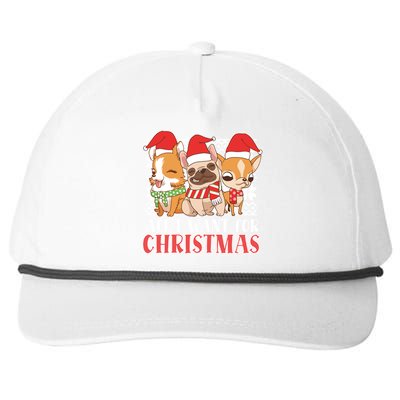 I Want For Christmas Corgi Bulldog Chihuahua Gift Snapback Five-Panel Rope Hat