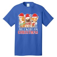 I Want For Christmas Corgi Bulldog Chihuahua Gift Tall T-Shirt