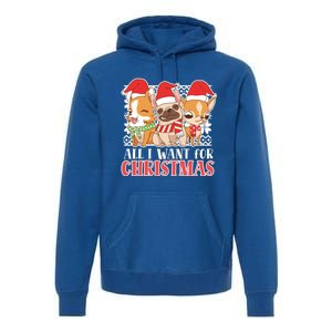 I Want For Christmas Corgi Bulldog Chihuahua Gift Premium Hoodie