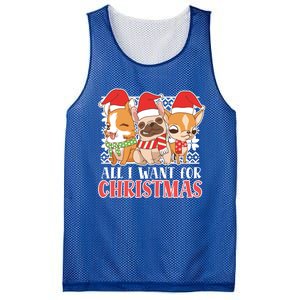 I Want For Christmas Corgi Bulldog Chihuahua Gift Mesh Reversible Basketball Jersey Tank