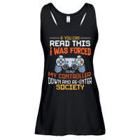I Was Forced To Put My Controller Down Funny Gaming Ladies Essential Flowy Tank