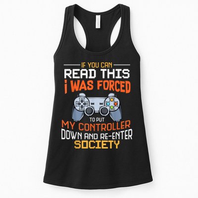 I Was Forced To Put My Controller Down Funny Gaming Womens Tank Top