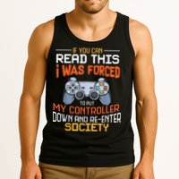 I Was Forced To Put My Controller Down Funny Gaming Tank Top