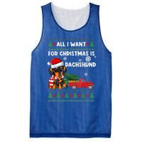 I Want For Christmas Is Dachshund Ugly Christmas Sweater Pet Gift Mesh Reversible Basketball Jersey Tank