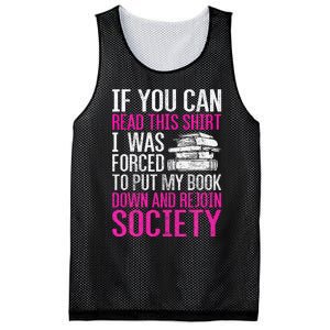 I Was Forced To Put My Book Down Reading Mesh Reversible Basketball Jersey Tank