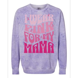 I Wear For My Mama Breast Cancer Awareness Month Colorblast Crewneck Sweatshirt