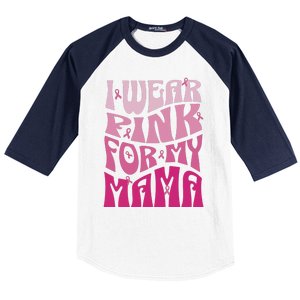 I Wear For My Mama Breast Cancer Awareness Month Baseball Sleeve Shirt