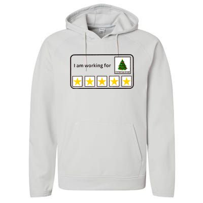 IM Working For Christmas Break 5 Stars Christmas Teacher Performance Fleece Hoodie