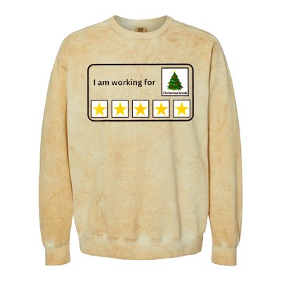 IM Working For Christmas Break 5 Stars Christmas Teacher Colorblast Crewneck Sweatshirt