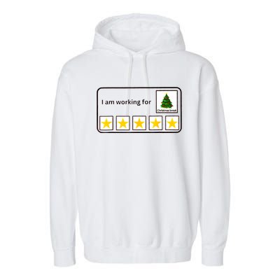 IM Working For Christmas Break 5 Stars Christmas Teacher Garment-Dyed Fleece Hoodie