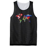 International World Flags  Flags World Map Mesh Reversible Basketball Jersey Tank