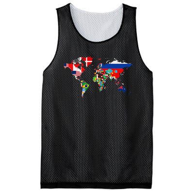 International World Flags  Flags World Map Mesh Reversible Basketball Jersey Tank