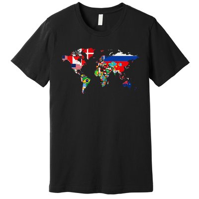 International World Flags  Flags World Map Premium T-Shirt