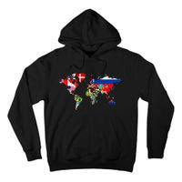 International World Flags  Flags World Map Tall Hoodie