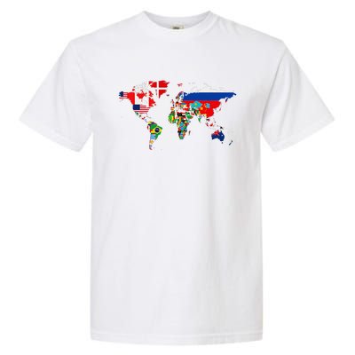 International World Flags  Flags World Map Garment-Dyed Heavyweight T-Shirt