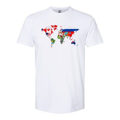 International World Flags  Flags World Map Softstyle CVC T-Shirt