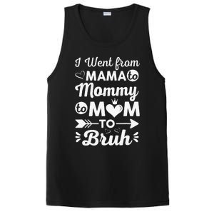 I Went From Mom Bruh Funny Mothers Day Gifts for Mom PosiCharge Competitor Tank