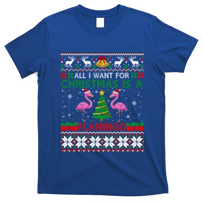 I Want For Christmas Is A Flamingo Merry Xmas Ugly Sweater Gift T-Shirt
