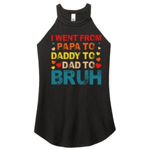 I Went From Papa To Daddy To Dad To Bruh Women's Perfect Tri Rocker Tank