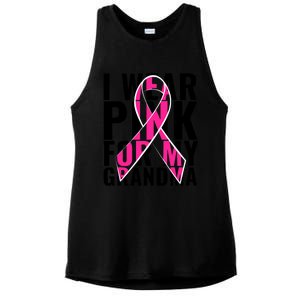 I Wear For My Grandma Breast Cancer Awareness 2024 Ladies PosiCharge Tri-Blend Wicking Tank