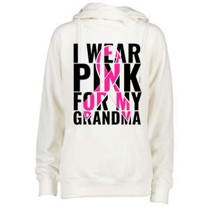 I Wear For My Grandma Breast Cancer Awareness 2024 Womens Funnel Neck Pullover Hood