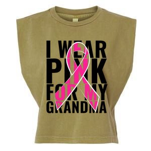 I Wear For My Grandma Breast Cancer Awareness 2024 Garment-Dyed Women's Muscle Tee