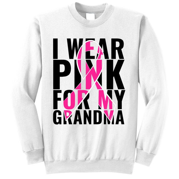 I Wear For My Grandma Breast Cancer Awareness 2024 Sweatshirt