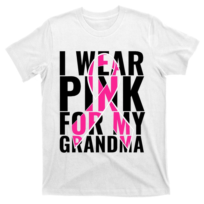 I Wear For My Grandma Breast Cancer Awareness 2024 T-Shirt