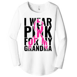 I Wear For My Grandma Breast Cancer Awareness 2024 Women's Perfect Tri Tunic Long Sleeve Shirt