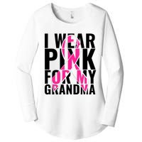 I Wear For My Grandma Breast Cancer Awareness 2024 Women's Perfect Tri Tunic Long Sleeve Shirt