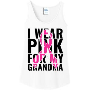 I Wear For My Grandma Breast Cancer Awareness 2024 Ladies Essential Tank