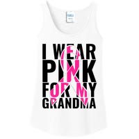 I Wear For My Grandma Breast Cancer Awareness 2024 Ladies Essential Tank