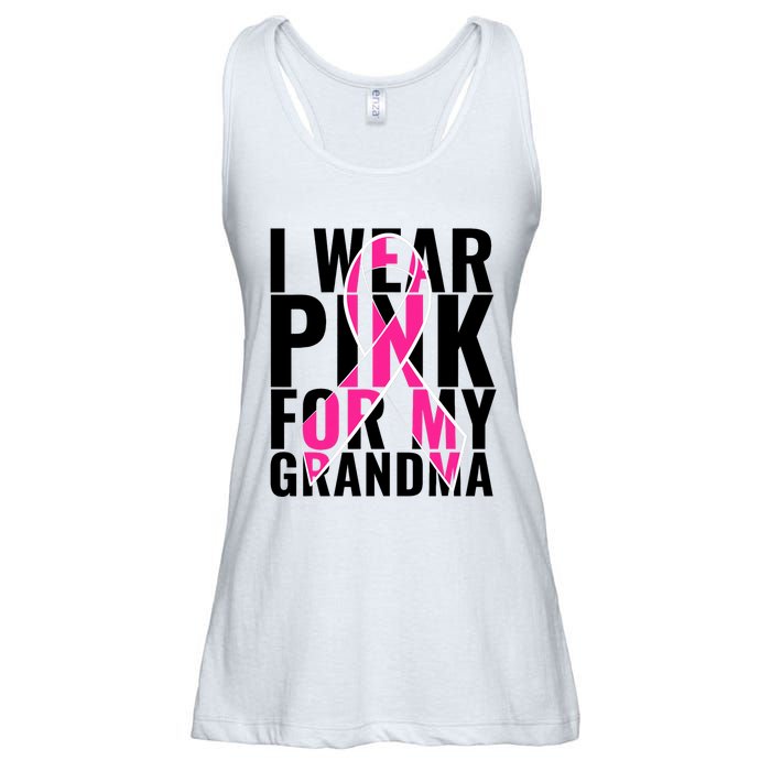 I Wear For My Grandma Breast Cancer Awareness 2024 Ladies Essential Flowy Tank