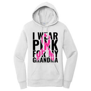 I Wear For My Grandma Breast Cancer Awareness 2024 Women's Pullover Hoodie