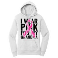 I Wear For My Grandma Breast Cancer Awareness 2024 Women's Pullover Hoodie