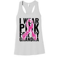 I Wear For My Grandma Breast Cancer Awareness 2024 Women's Racerback Tank