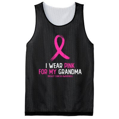 I Wear For My Grandma Breast Cancer Awareness Mesh Reversible Basketball Jersey Tank