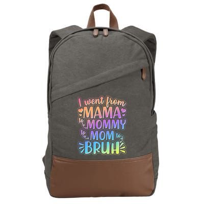I Went From Mama Mommy Mom To BRUH Cotton Canvas Backpack