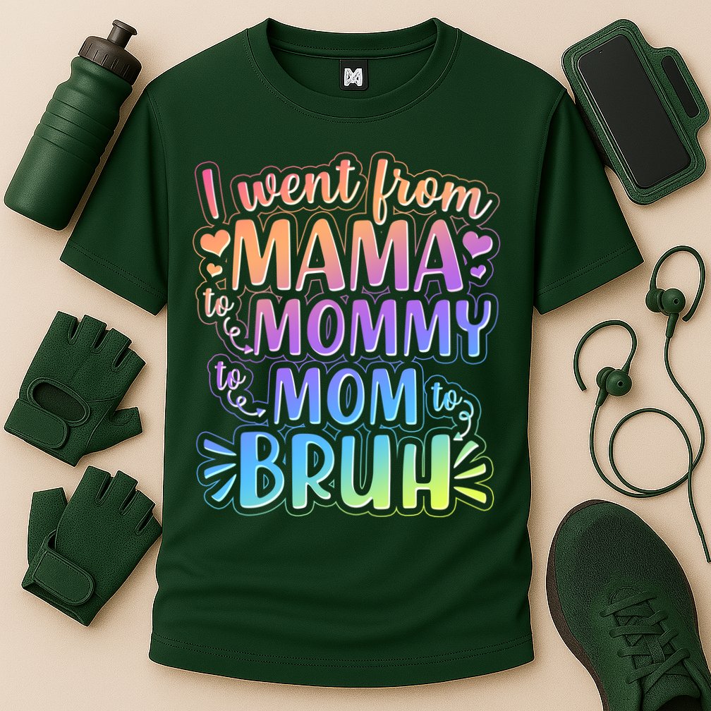I Went From Mama Mommy Mom To BRUH Cooling Performance Crew T-Shirt