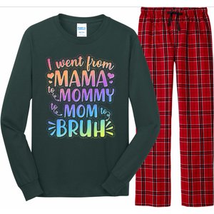 I Went From Mama Mommy Mom To BRUH Long Sleeve Pajama Set