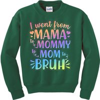 I Went From Mama Mommy Mom To BRUH Kids Sweatshirt