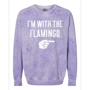 IM With Flamingo Halloween Christmas Funny Gift Colorblast Crewneck Sweatshirt