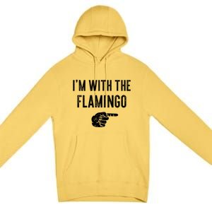 IM With Flamingo Halloween Christmas Funny Gift Premium Pullover Hoodie