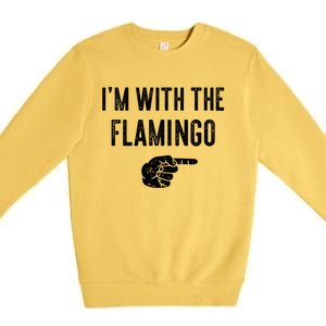 IM With Flamingo Halloween Christmas Funny Gift Premium Crewneck Sweatshirt