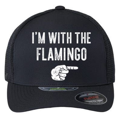 IM With Flamingo Halloween Christmas Funny Gift Flexfit Unipanel Trucker Cap