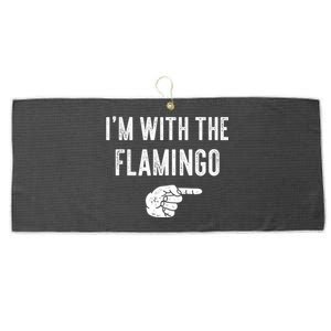 IM With Flamingo Halloween Christmas Funny Gift Large Microfiber Waffle Golf Towel