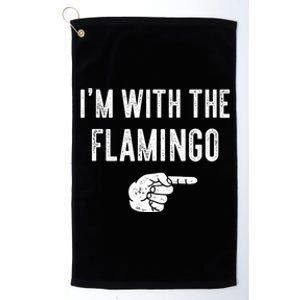 IM With Flamingo Halloween Christmas Funny Gift Platinum Collection Golf Towel