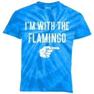 IM With Flamingo Halloween Christmas Funny Gift Kids Tie-Dye T-Shirt