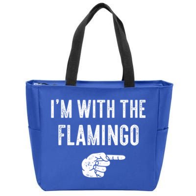 IM With Flamingo Halloween Christmas Funny Gift Zip Tote Bag